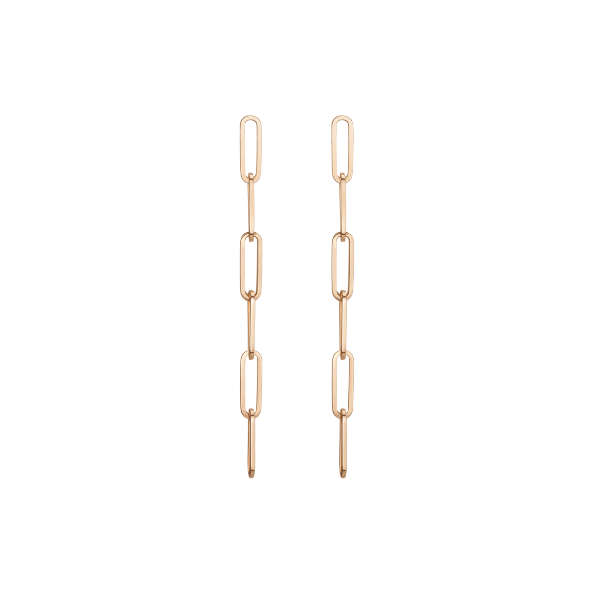 Sway Large Chain Earrings Short Yellow Gold Vermeil 14K 18K Single | Pair First