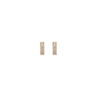 Wide Huggie Earrings with White Diamonds