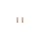 Wide Huggie Earrings with White Diamonds