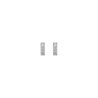 Wide Huggie Earrings with White Diamonds