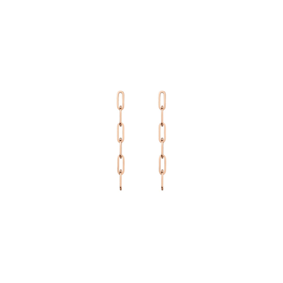 Sway Medium Chain Earrings Short Rose Gold Vermeil 14K 18K Single | Pair First