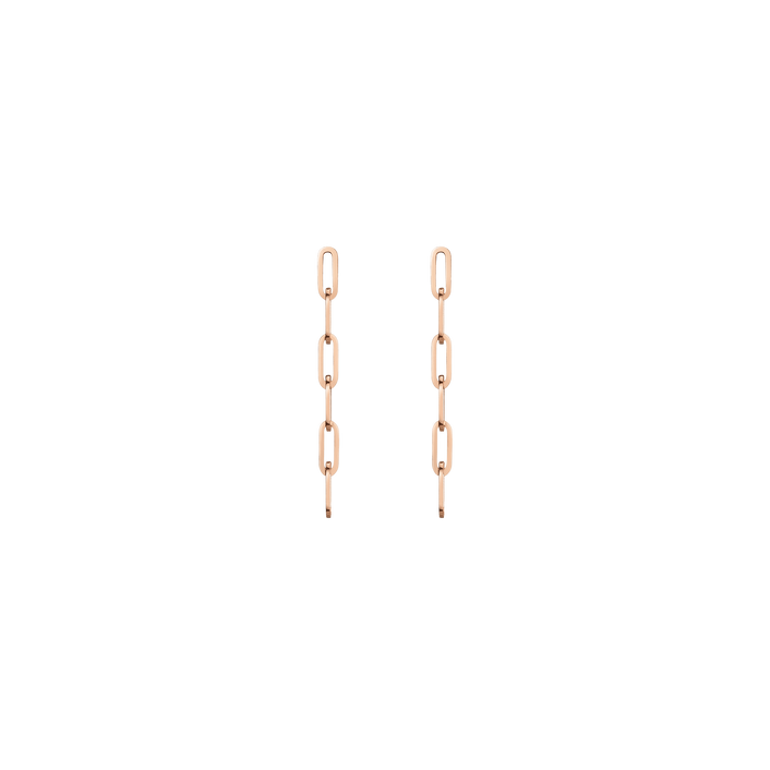 Sway Medium Chain Earrings Short Rose Gold Vermeil 14K 18K Single | Pair First