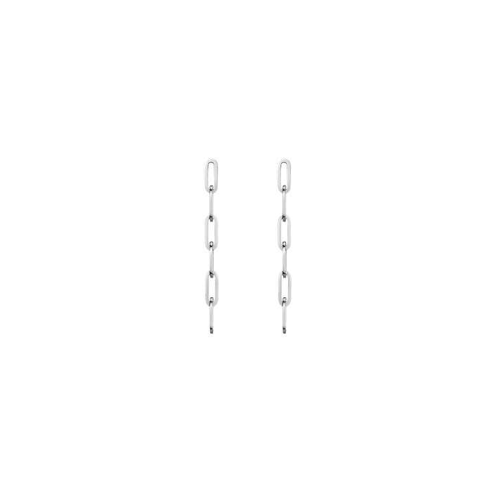 Sway Medium Chain Earrings Short White Gold Vermeil 14K 18K Single | Pair First