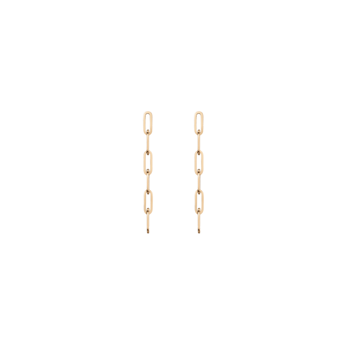 Sway Medium Chain Earrings Short Yellow Gold Vermeil 14K 18K Single | Pair First