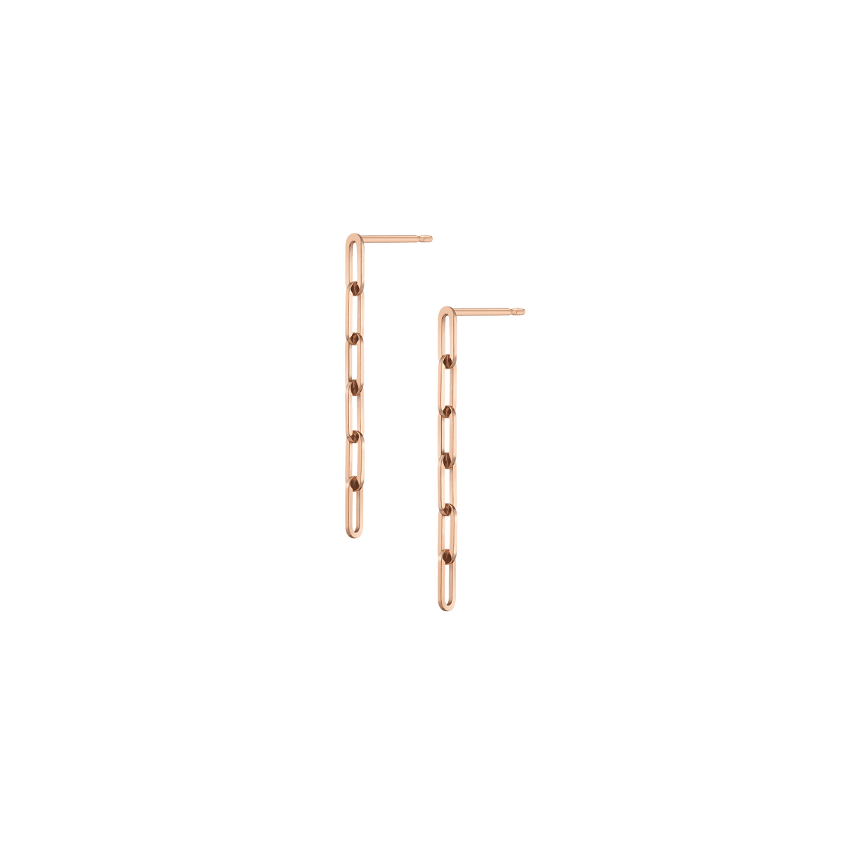 Sway Medium Chain Earrings Short Rose Gold Vermeil 14K 18K Single | Pair