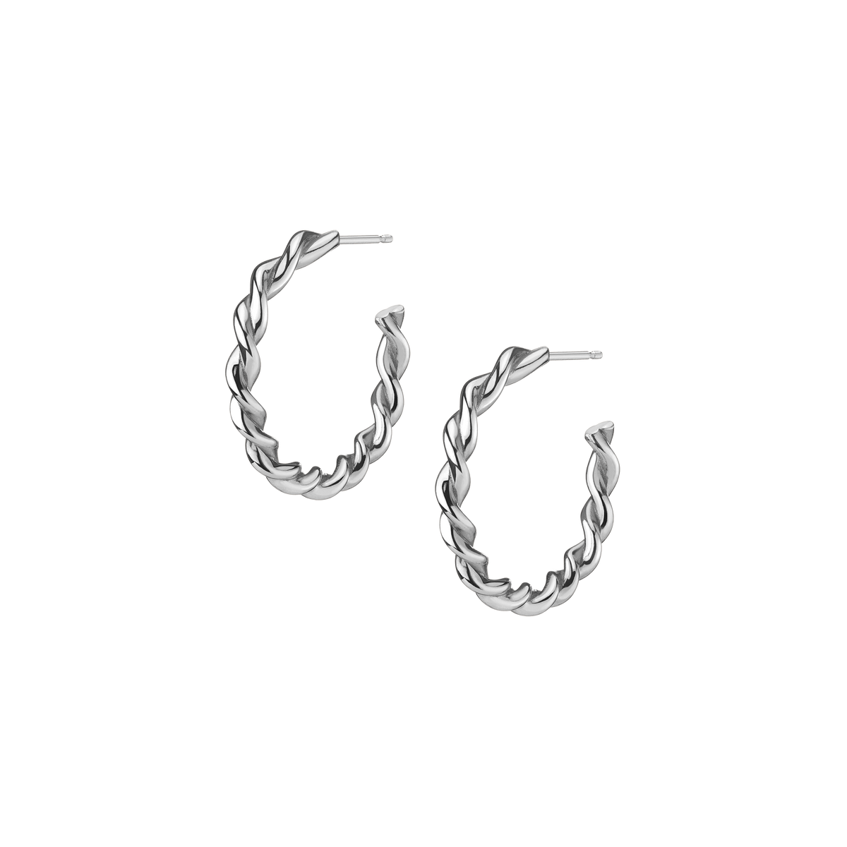 Gold Twist Hoop Earrings White Gold Vermeil 14K 18K Single | Pair First