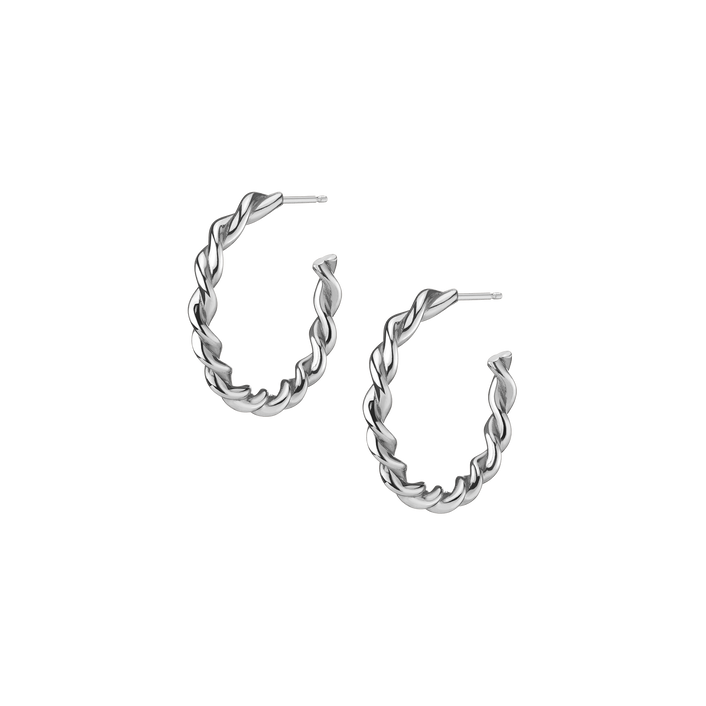 Gold Twist Hoop Earrings White Gold Vermeil 14K 18K Single | Pair First
