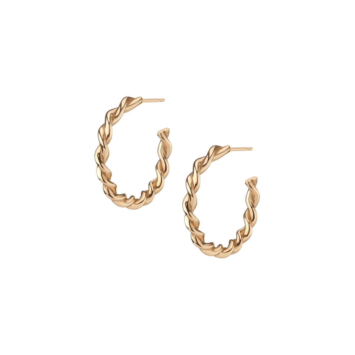 Gold Twist Hoop Earrings Yellow Gold Vermeil 14K 18K Single | Pair First