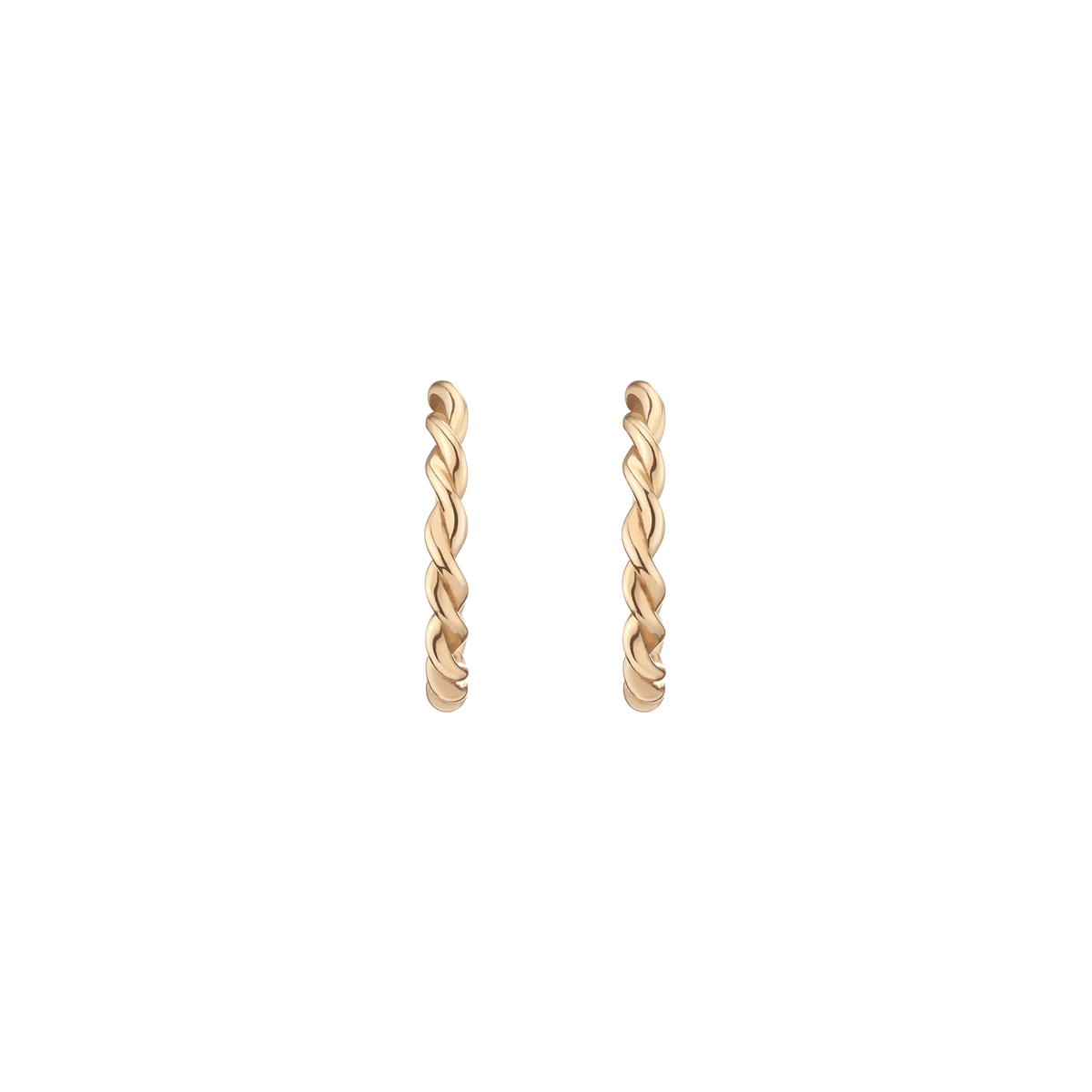 Gold Twist Hoop Earrings Yellow Gold Vermeil 14K 18K Single | Pair