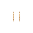 Gold Twist Hoop Earrings