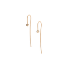 Long Gold Ball Hook Earrings