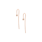 Long Gold Ball Hook Earrings
