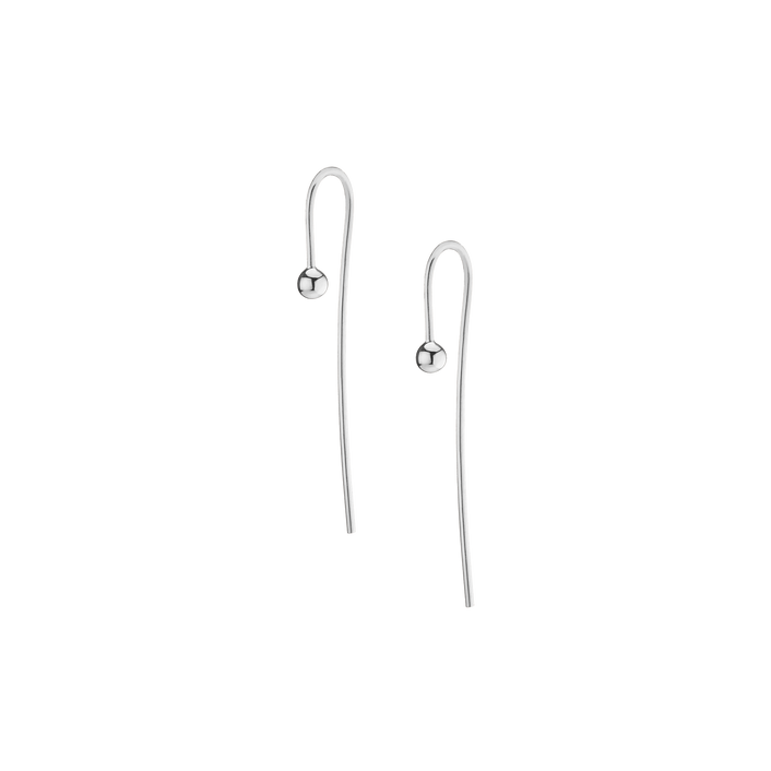 Long Gold Ball Hook Earrings White Gold 14K 18K Gold Single | Pair First