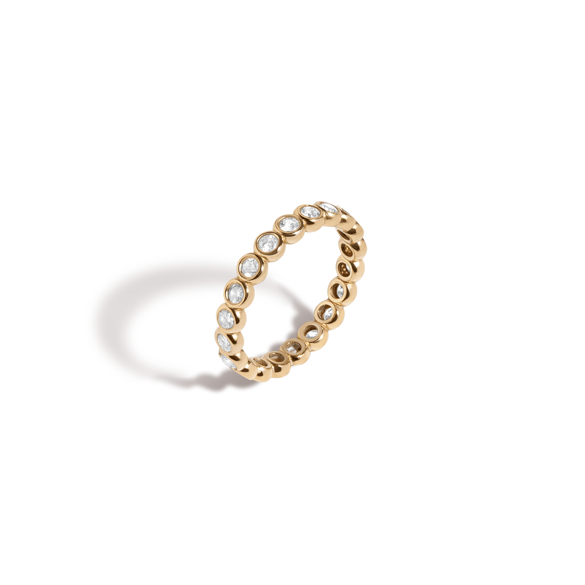 Diamond Eternity Ring Yellow Gold 14K 18K First