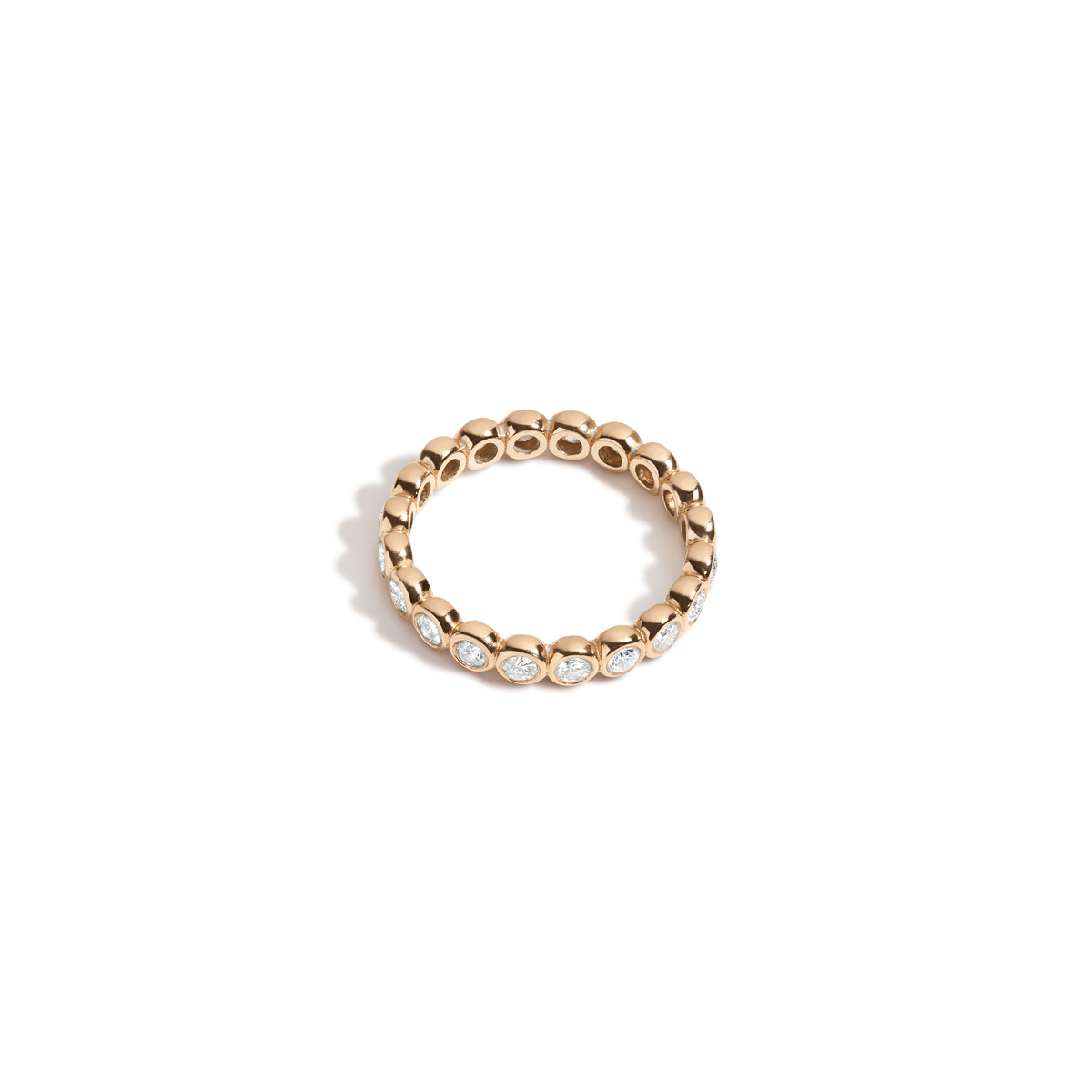 Diamond Eternity Ring Yellow Gold 14K 18K