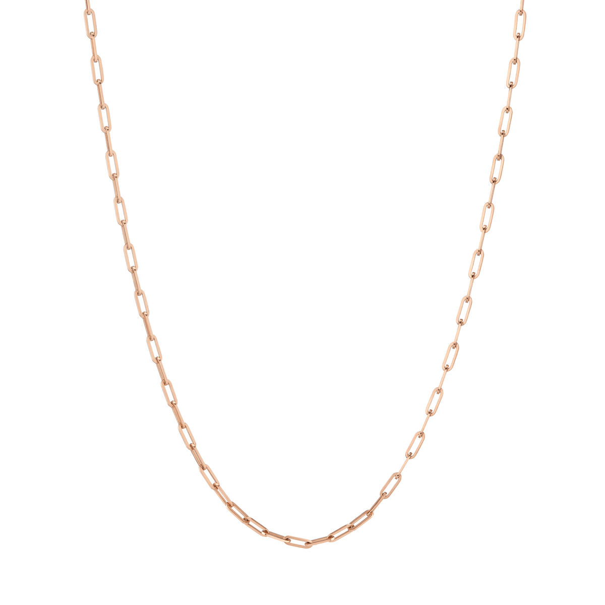 Medium Chain Necklace Rose Gold Vermeil 14K 18K 18in 22in First