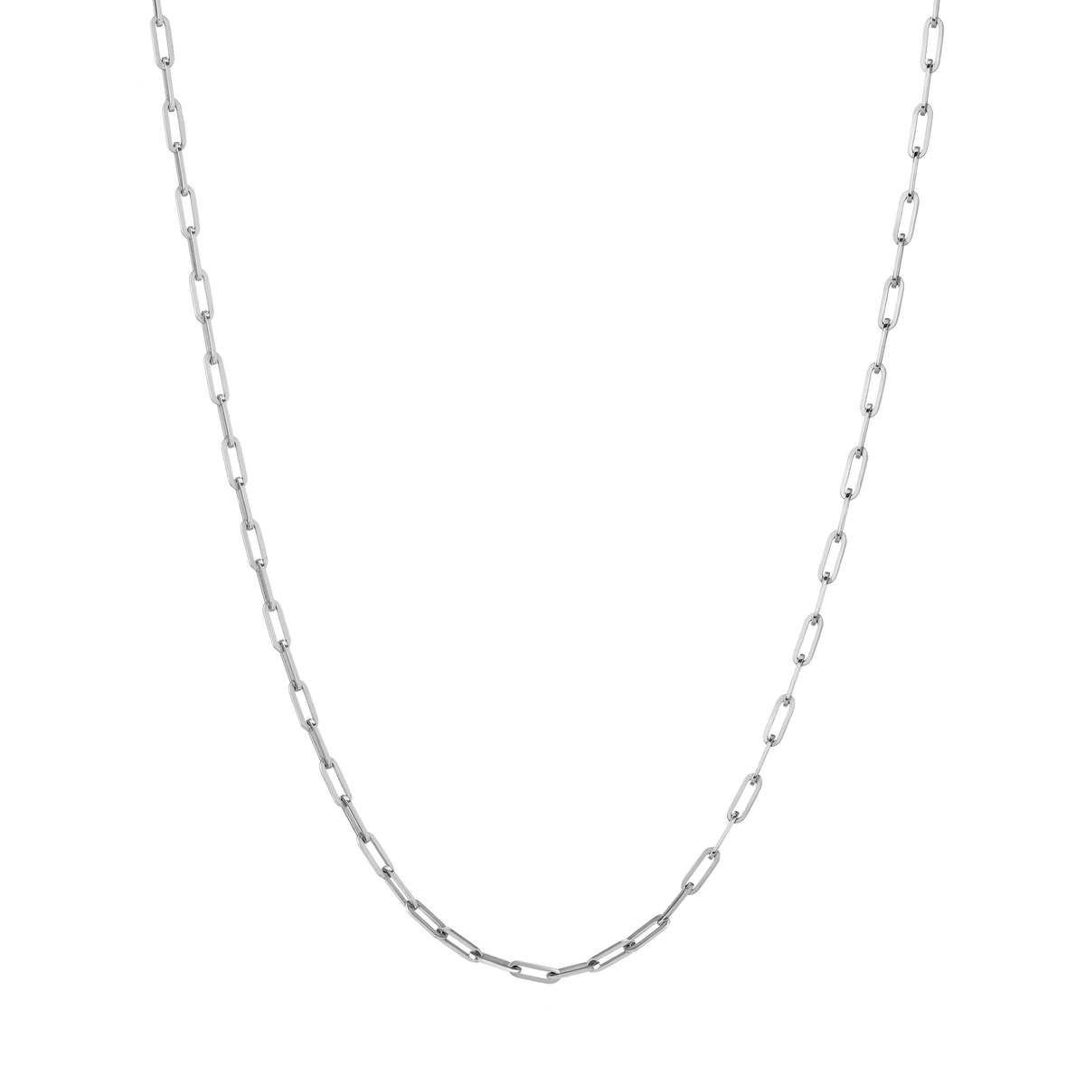 Medium Chain Necklace White Gold Vermeil 14K 18K 18in 22in First