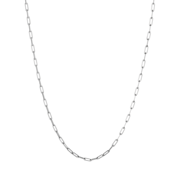 Medium Chain Necklace White Gold Vermeil 14K 18K 18in 22in First