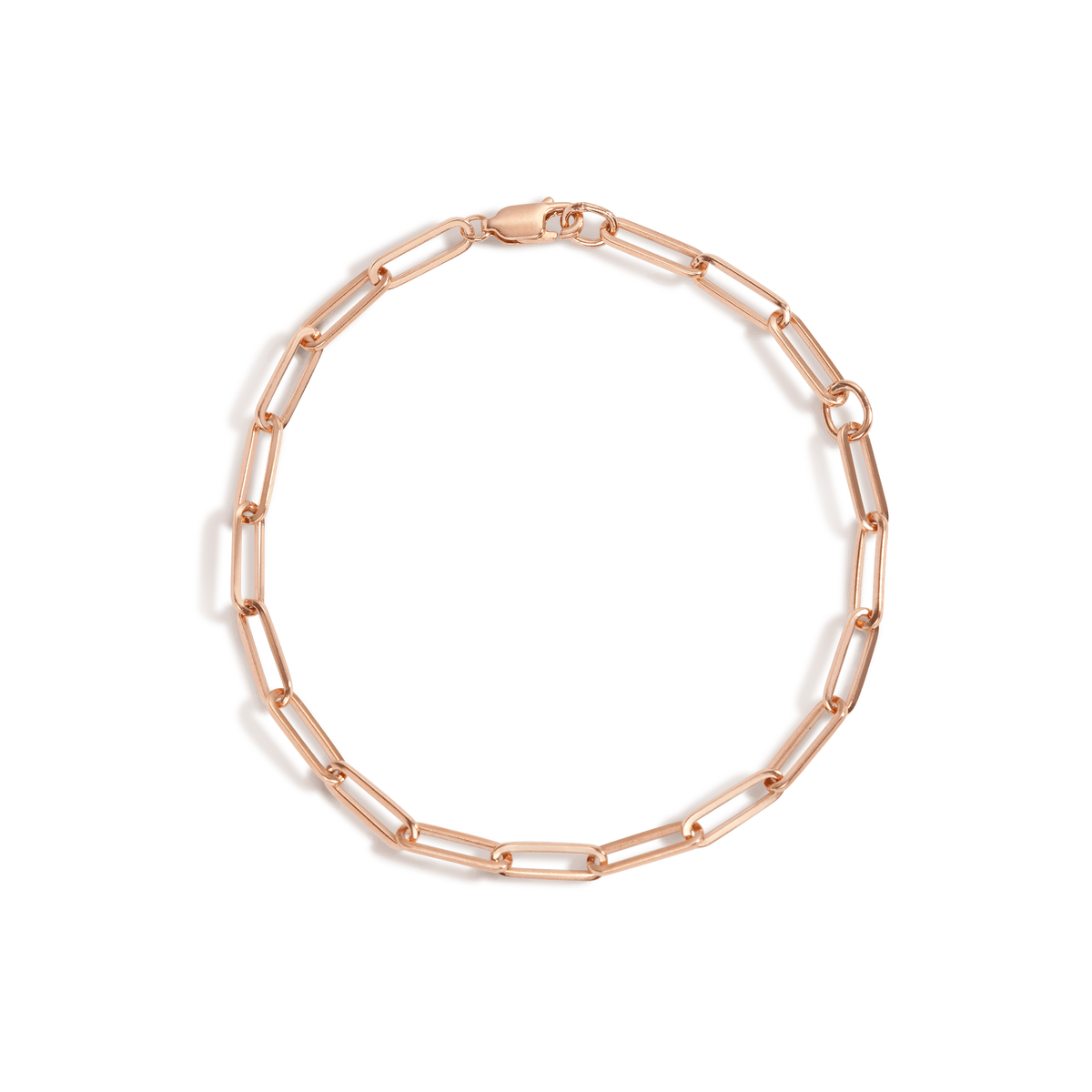 Large Chain Bracelet Rose Gold Vermeil 14K 18K