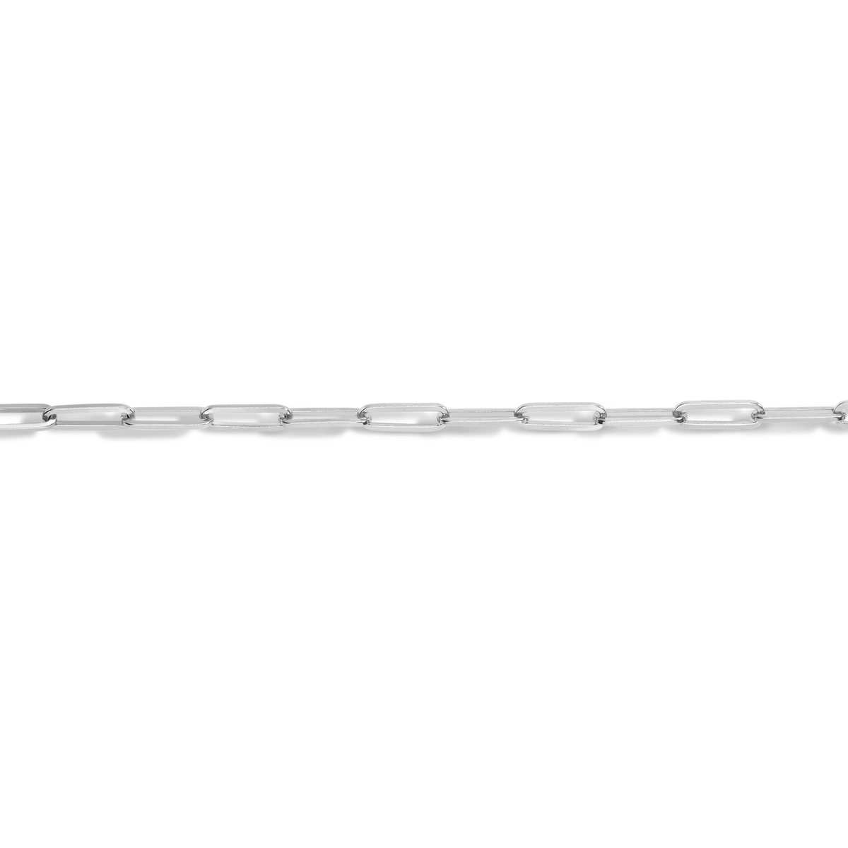 Large Chain Bracelet White Gold Vermeil 14K 18K First