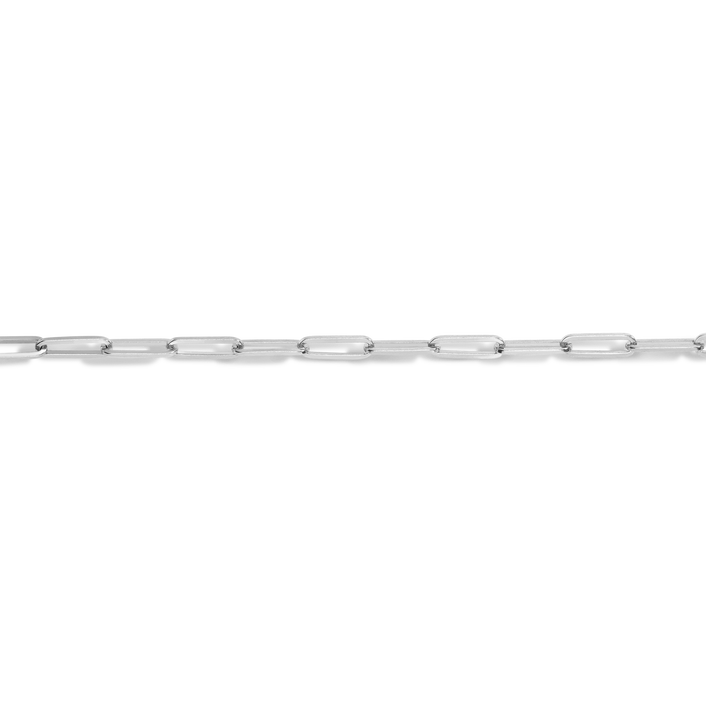 Large Chain Bracelet White Gold Vermeil 14K 18K First