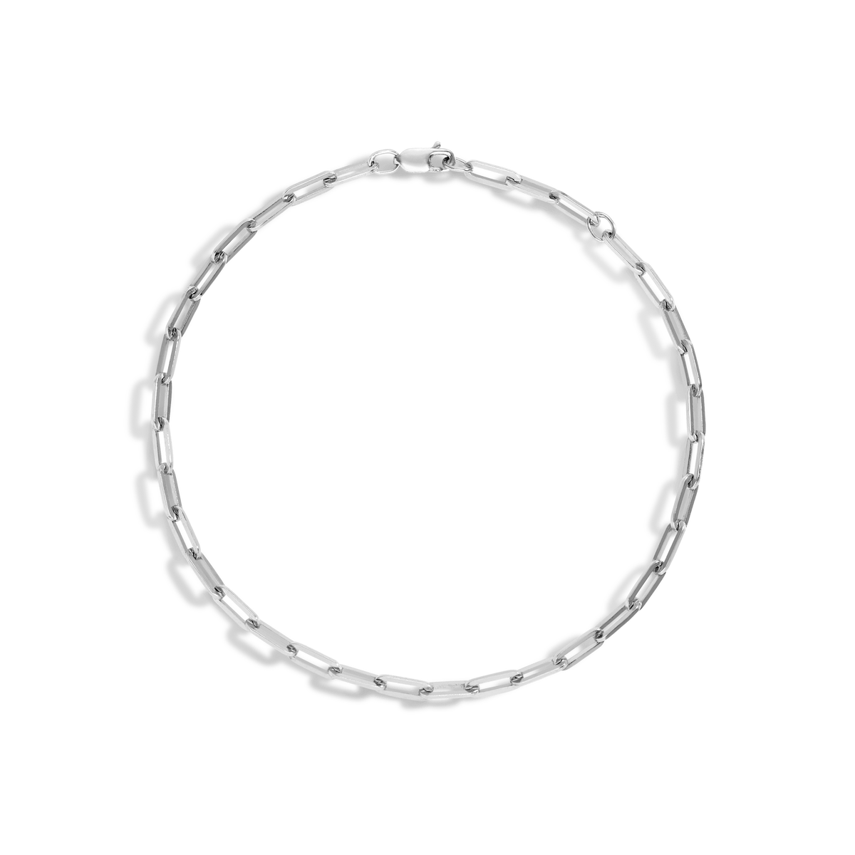 Medium Chain Bracelet White Gold Vermeil 14K 18K