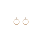 Circle Earrings with Diamond Bar