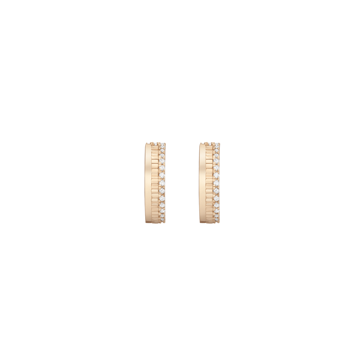 Diamond Infinity Hoops Yellow Gold Vermeil 14K 18K Pair Single |