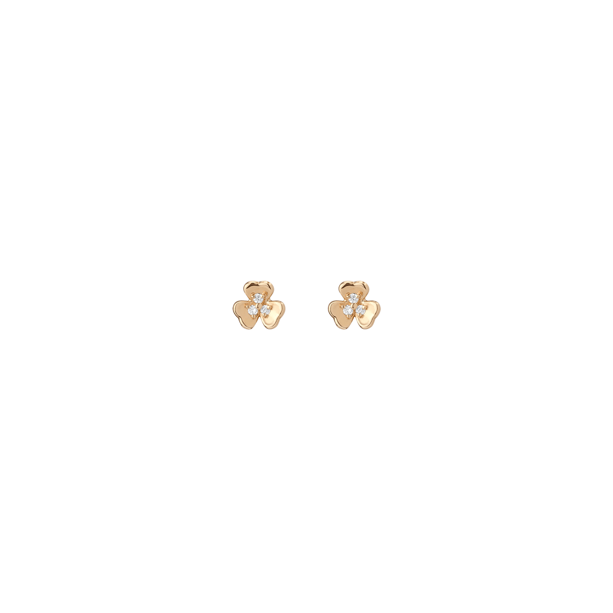 Clover Stud Earrings Yellow Gold 14K 18K Gold Single | Pair First