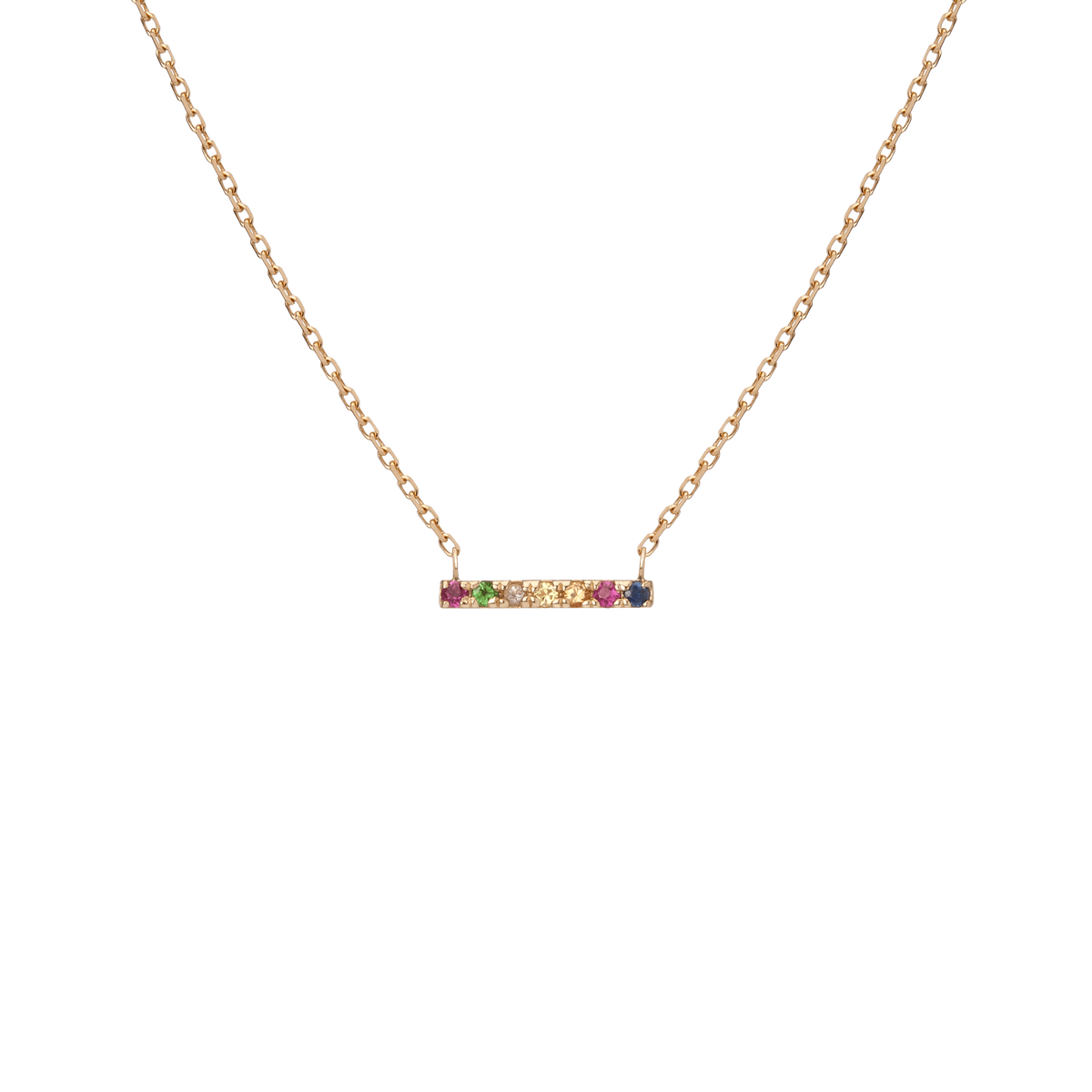 Kaleidoscope Midi Bar Pendant Yellow Gold 14K 18K First