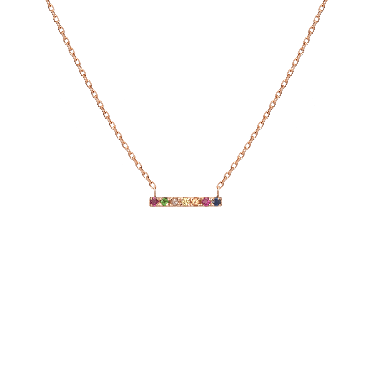 Kaleidoscope Midi Bar Pendant Rose Gold 14K 18K First