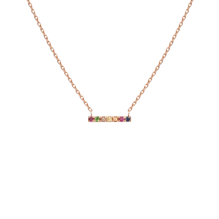 Kaleidoscope Midi Bar Pendant Rose Gold 14K 18K First