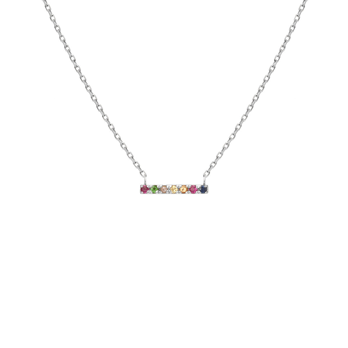 Kaleidoscope Midi Bar Pendant White Gold 14K 18K First