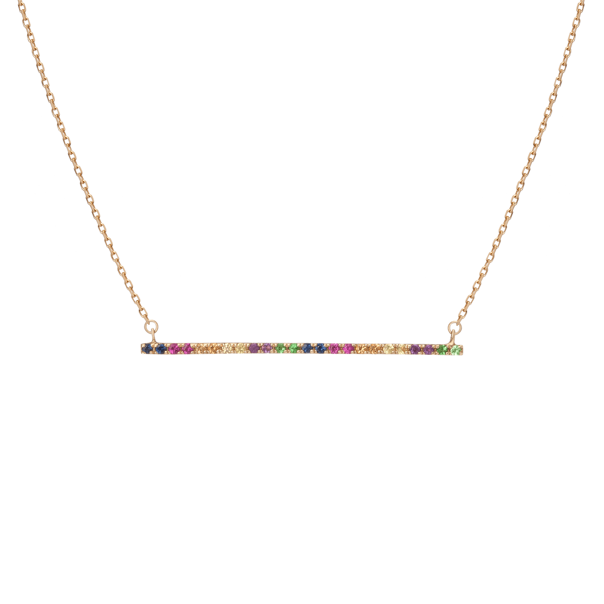 Kaleidoscope Bar Pendant Yellow Gold 14K 18K First