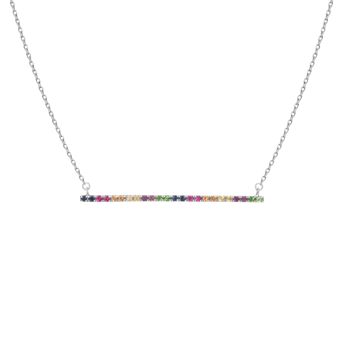 Kaleidoscope Bar Pendant White Gold 14K 18K First