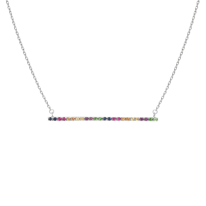Kaleidoscope Bar Pendant White Gold 14K 18K First