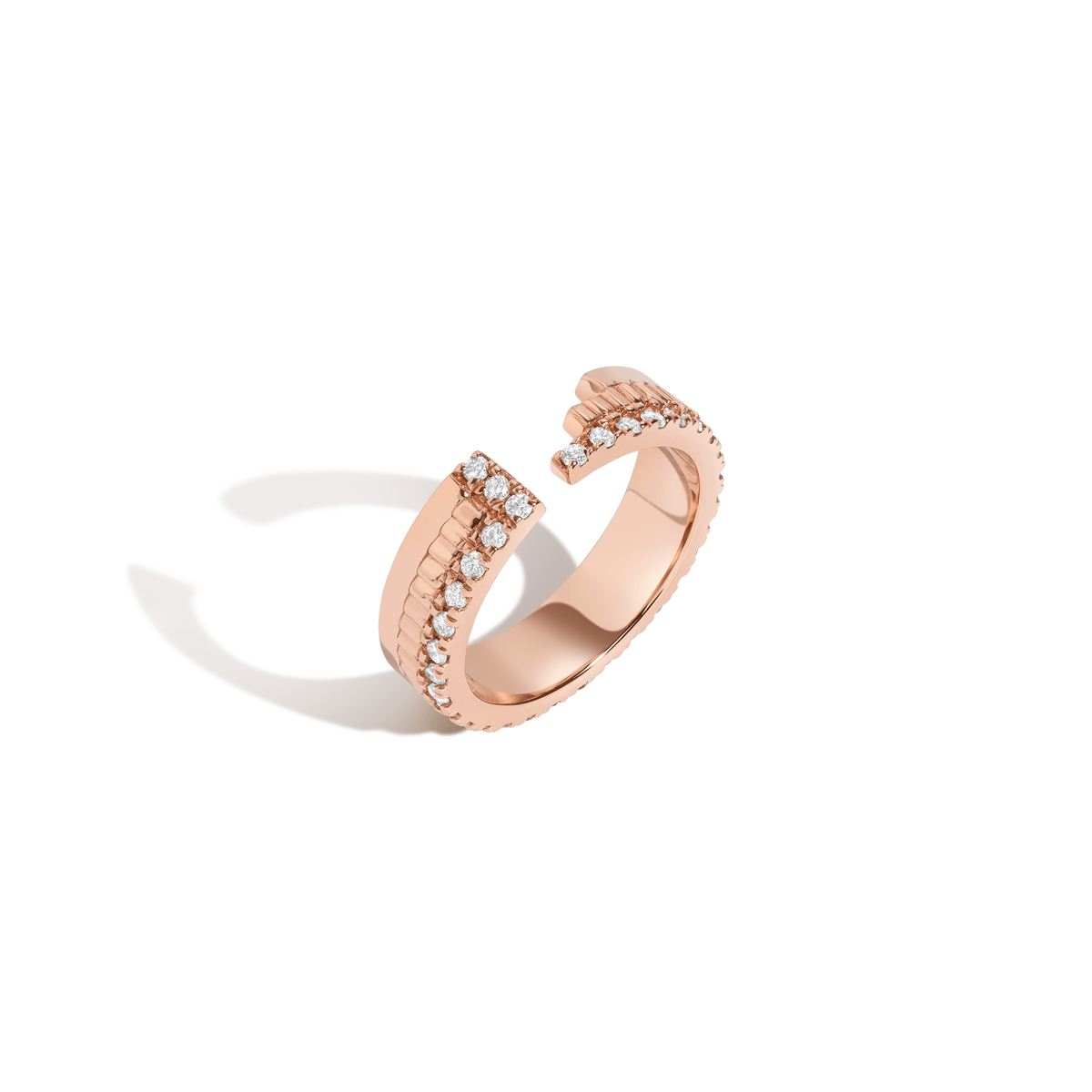 Diamond Infinity Ring Rose Gold Vermeil 14K 18K First