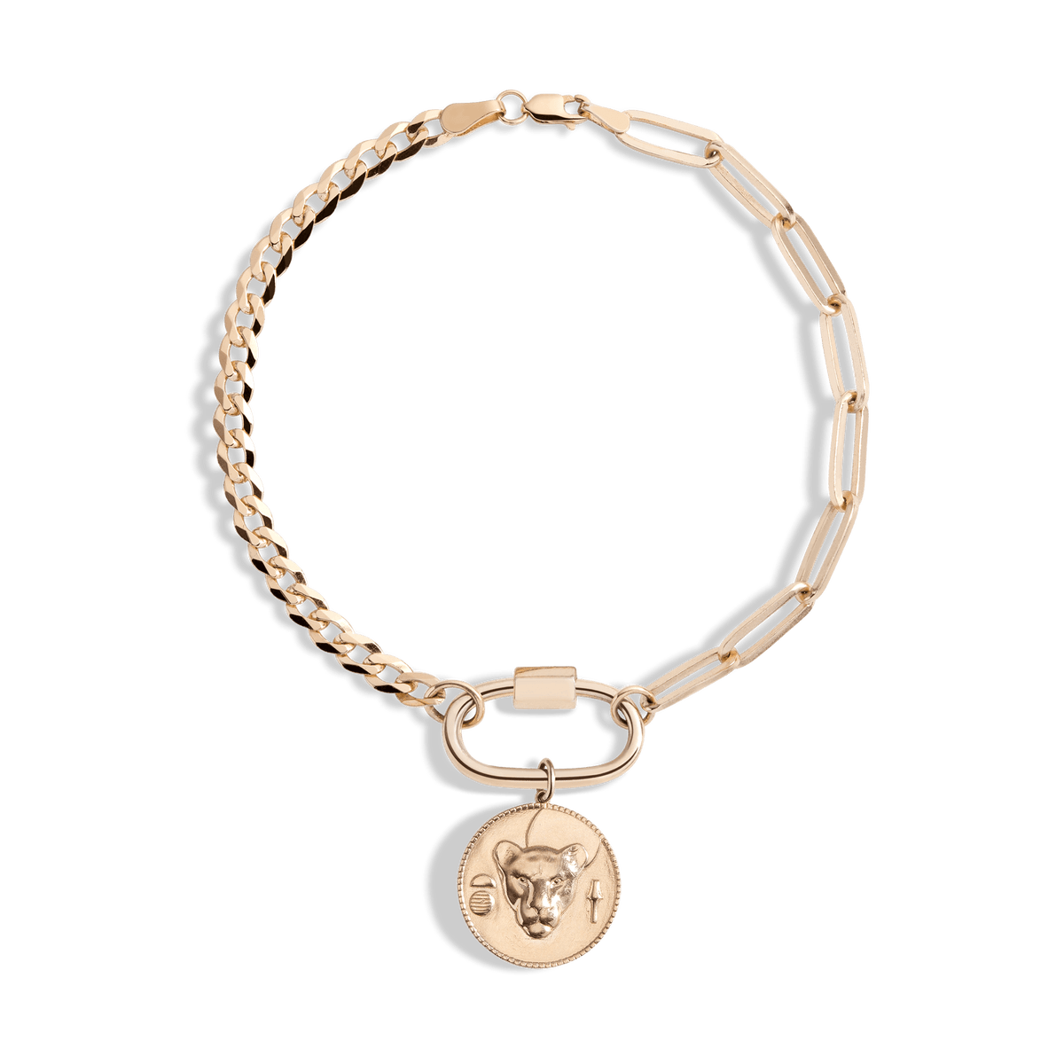 Lioness Pendant Bracelet Vermeil Yellow Gold First