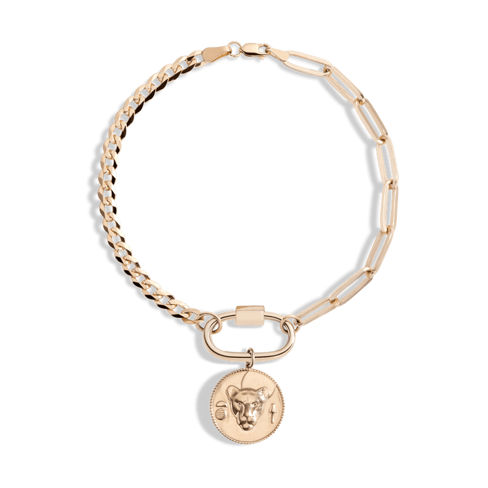 Lioness Pendant Bracelet Vermeil Yellow Gold First