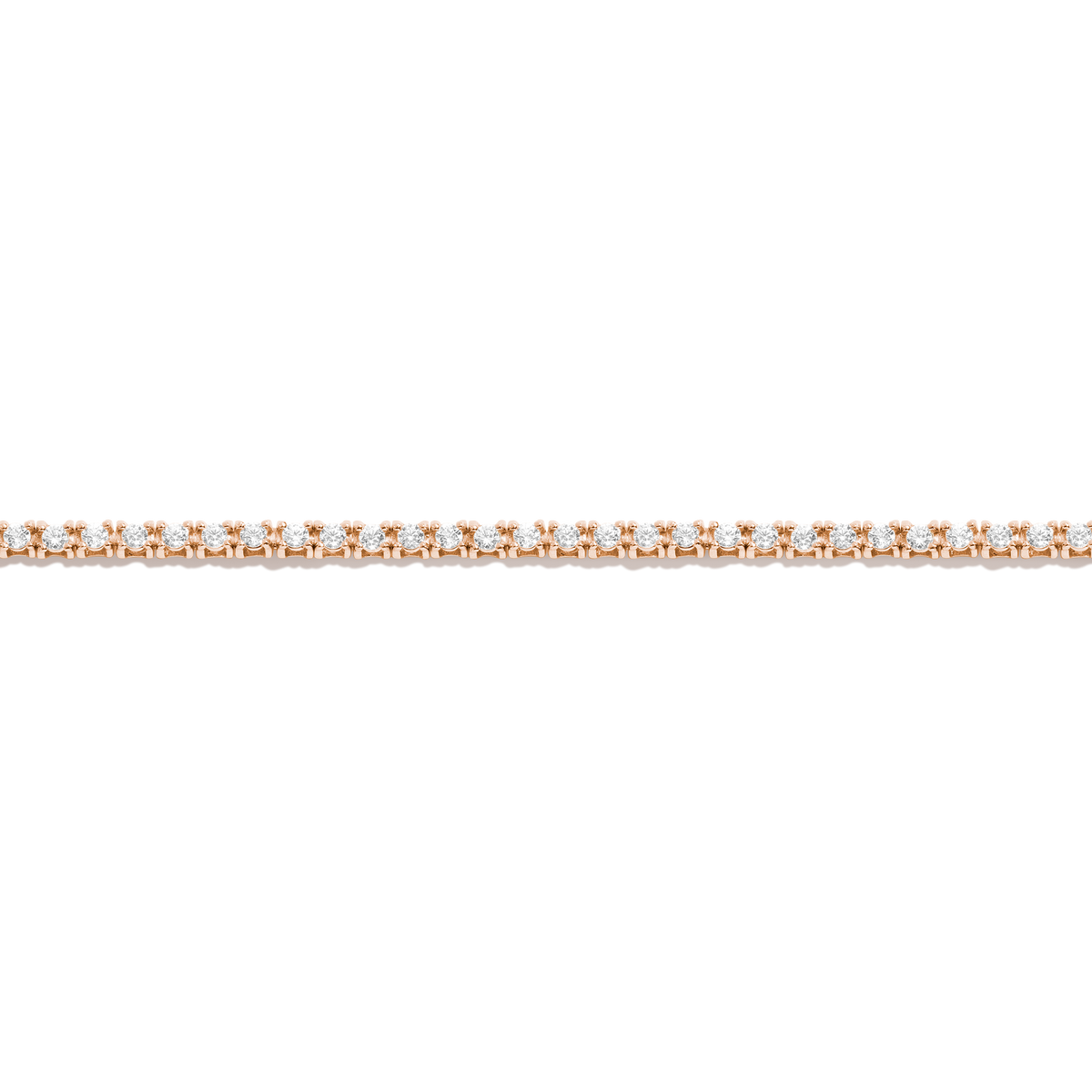 Dazzling Diamond Tennis Bracelet 14K 18K Rose Gold 6.5in 7in 7.5in Small Medium Large