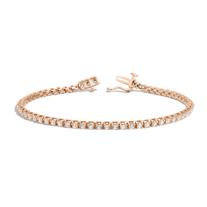 Dazzling Diamond Tennis Bracelet 14K 18K Rose Gold 6.5in 7in 7.5in Small Medium Large First