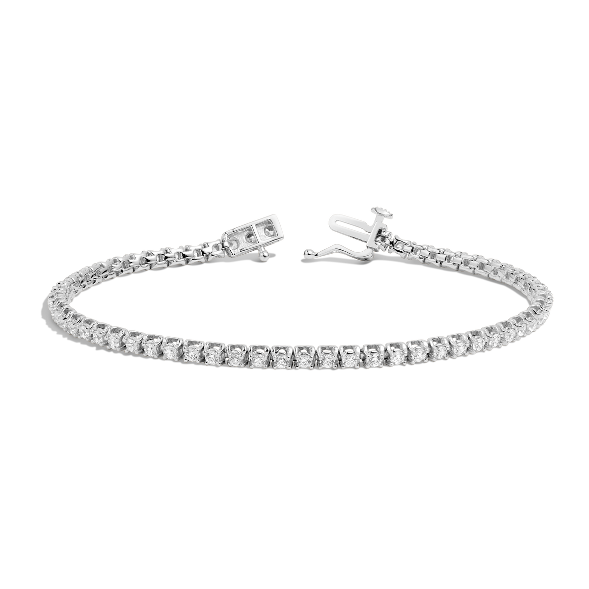 Dazzling Diamond Tennis Bracelet 14K 18K White Gold 6.5in 7in 7.5in Small Medium Large First
