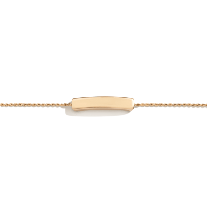 Mini & Me Gold Bar Slider Bracelet Vermeil 14K 18K Yellow Gold 8in (~age 0-12Y) 10in (~age 13Y+) First