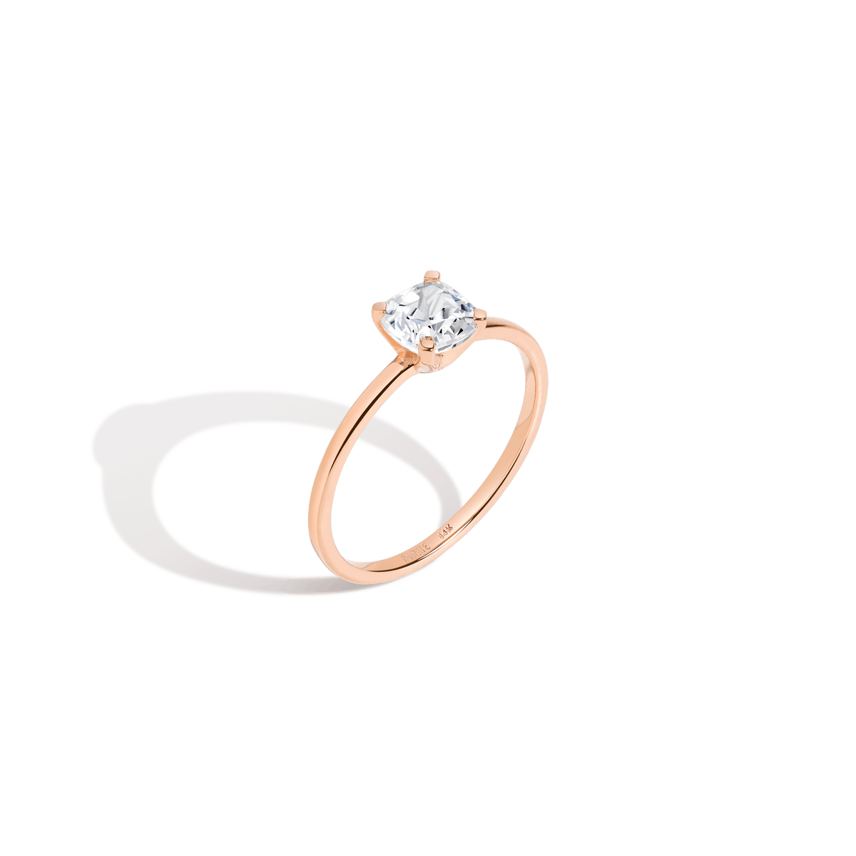 Cushion Cut Solitaire Diamond Ring 14K 18K Platinum Rose Gold Lab-grown Natural First