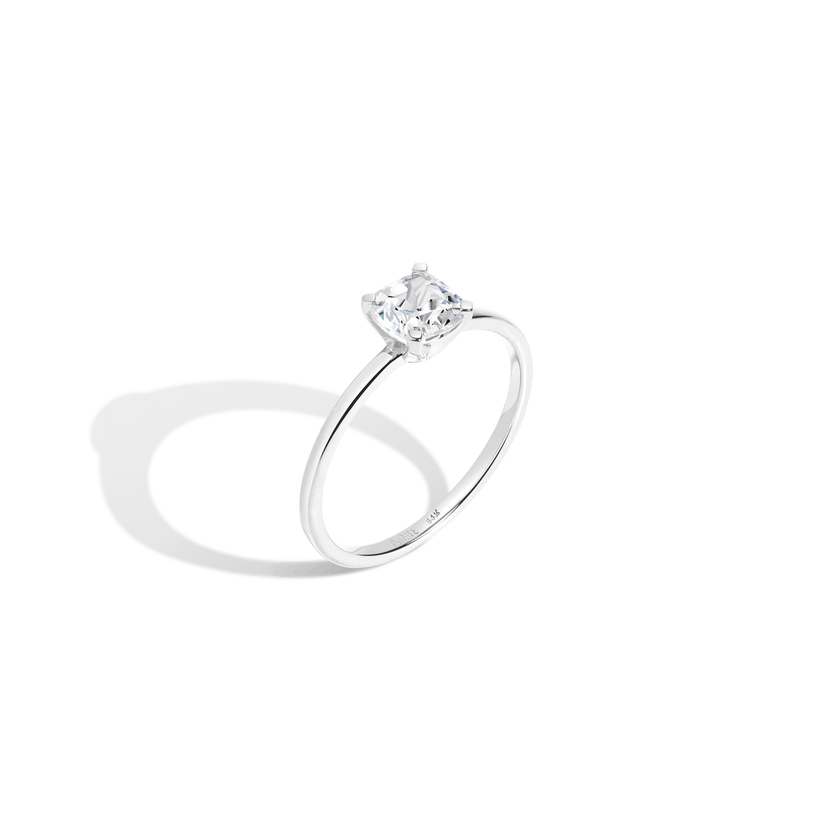 Cushion Cut Solitaire Diamond Ring 14K 18K Platinum White Gold Lab-grown Natural First