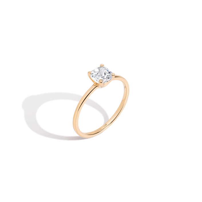 Cushion Cut Solitaire Diamond Ring 14K 18K Platinum Yellow Gold Lab-grown Natural First