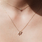 Double Mini Gold Letter Charm Pendant