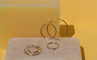 Lightweight Gold Hoop Earrings Trio