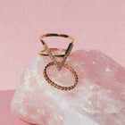 Icon Ring with White Diamonds