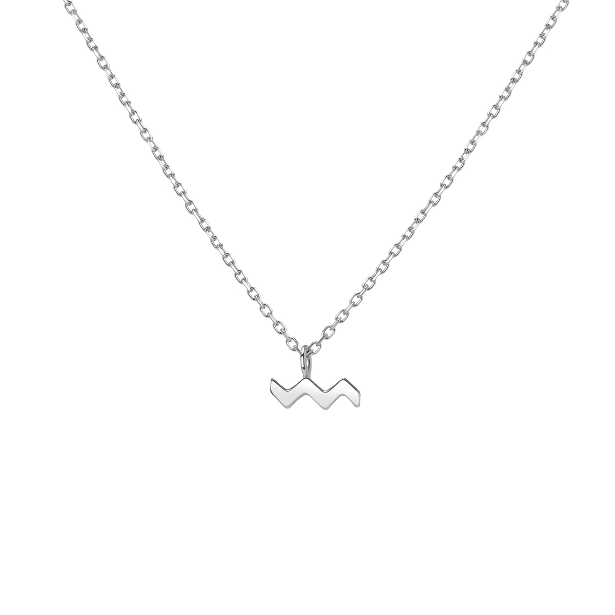 Zodiac Necklace Aquarius Gold Vermeil 14K 18K White Gold